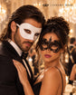 White and Black Couples Masquerade Mask Set - Lace and Venetian - view 2