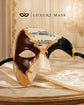 Brown Masquerade Mask for Men - Gold and Black Musical Venetian Sheet Music Design - Image 5