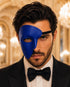 Blue Masquerade Mask for Men - Phantom of the Opera One-Eye Venetian Mask