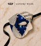 Blue Masquerade Mask for Men - Silver Musical Phantom One-Eye Venetian Mask - Image 5