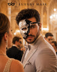 Black Masquerade Mask for Men - Silver Musical Phantom One-Eye Venetian Mask - Image 3