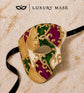 Purple Masquerade Mask for Men - Gold and Green One-Eye Phantom Design - Image 5