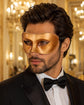 Gold Masquerade Mask for Men - Classic Venetian Half Face Design - Image 2