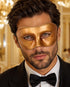 Gold Masquerade Mask for Men - Classic Venetian Half Face Design