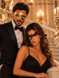 Gold Classic Venetian Mask for Men & Black Phantom Lace Mask for Women | His and Hers Couples Masquerade Mask Set product view 5