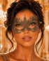 Gold Lace Masquerade Mask for Women - front view