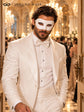 White Classic Venetian Mask for Men | Traditional Half Face Masquerade Mask for Mardi Gras, Carnival & Costume Events product view 4