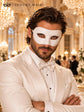 White Classic Venetian Mask for Men | Traditional Half Face Masquerade Mask for Mardi Gras, Carnival & Costume Events product view 3