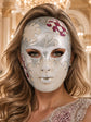 Purple Checkered Full-Face Masquerade Mask - Silver and White - view 2