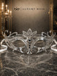 Silver Tiara Masquerade Mask for Women with Black Rhinestones - view 6