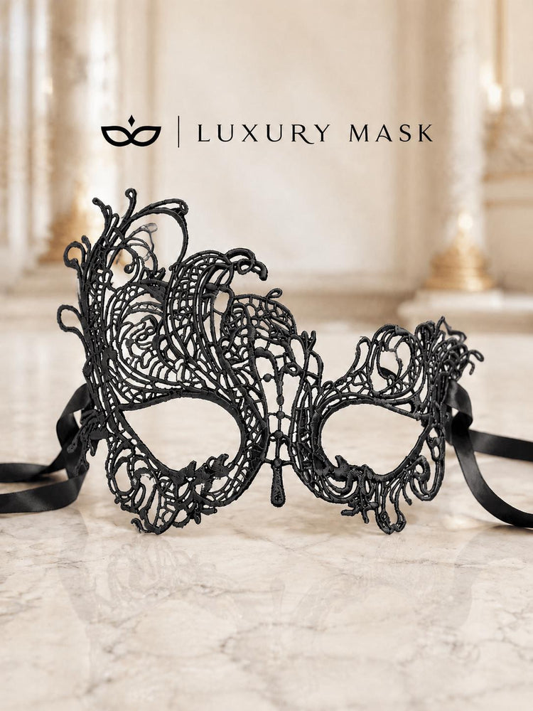Black Swan Lace Masquerade Mask for Women - view 5
