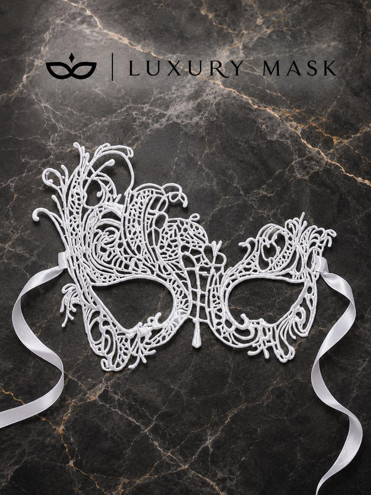 White Swan Lace Masquerade Mask for Women - view 6