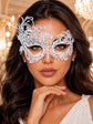 White Swan Lace Masquerade Mask for Women - view 2