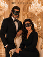 Black Couples Masquerade Mask Set - Lace and Classic Venetian - view 5