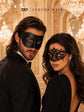 Black Couples Masquerade Mask Set - Lace and Classic Venetian - view 3