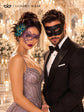 Black & Purple Masquerade Masks for Couples | Classic Venetian Men&