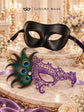Black & Purple Masquerade Masks for Couples | Classic Venetian Men&