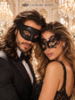 Black Swan Lace & Glitter Venetian Masks for Couples | Men&