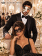 Black Gold Phantom of the Opera Mask for Men with Black Lace Mask for Women | Antique Style Couples Masquerade Set - product image 5