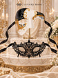 Black Gold Antique Phantom Mask for Men with Black Lace Mask for Women | Venetian Masquerade Couple Masks - product image 6