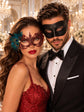 Black & Red Masquerade Couple Masks | Men&