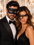 Black Classic Venetian Mask for Men & Black Phantom Lace Mask for Women | His and Hers Masquerade Set - product image 1