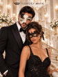 Black Gold Phantom of the Opera Mask for Men with Black Lace Mask for Women | Antique Style Couples Masquerade Set - product image 3