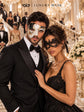 Black Gold Phantom of the Opera Mask for Men with Black Lace Mask for Women | Antique Style Couples Masquerade Set - product image 4