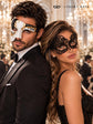 Black Swan Lace Mask for Women with Black Gold Phantom Mask for Men | Antique Style Couples Masquerade Set - product image 5