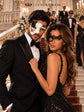 Black Phantom Lace Mask for Women & Black Gold Phantom Mask for Men | Antique Style Masquerade Couple Set - product image 4