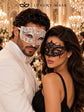 Black Lace Mask for Women & White Diamond Metal Mask for Men – product photo 2