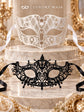 Black Lace Mask for Women & White Diamond Metal Mask for Men – product photo 6
