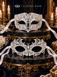 White Lace & Diamond Clear Stone Masks for Couples – product photo 6