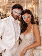 White Phantom Lace & Clear Stone Diamond Masks – product photo 4