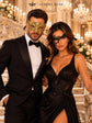 Gold Diamond Venetian Mask for Men & Black Phantom Lace Mask for Women – product photo 3