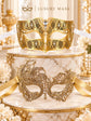 Gold Swan Lace Mask for Women & Diamond Clear Stone Venetian Mask for Men – product photo 6