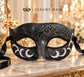 Antique Black Silver Venetian Mask for Men - Vintage Masquerade Mask for Halloween, Mardi Gras, Costume Party & Masquerade Ball - product photo