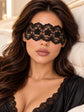 Black Floral Lace Sleeping Eye Mask with Lace Ties | Sheer Night Blindfold for Women, Bridal Night, Honeymoon & Romantic Sleepwear - product view 5