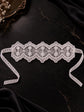 White Sheer Floral Lace Eye Mask with Ribbon Ties | Romantic Boudoir Blindfold for Women, Bridal Night, Honeymoon & Sleepwear - product view 7