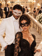 White Diamond Venetian Mask for Men & Black Lace Mask for Women – product photo 5