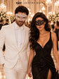Black Lace Mask for Women & White Diamond Metal Mask for Men – product photo 4