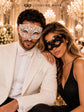 Black & White Couples Masquerade Masks – product photo 5
