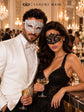 Black Lace & White Clear Stone Masquerade Masks – product photo 5