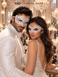 White Lace & Diamond Clear Stone Masks for Couples – product photo 5