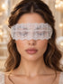 White Sheer Lace Night Blindfold for Women | Romantic Floral Eye Mask with Ribbon Ties for Boudoir, Bridal & Honeymoon