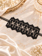 Black Romantic Lace Eye Cover for Women | Sheer Floral Blindfold with Ribbon Ties for Boudoir, Honeymoon & Nightwear - product view 6