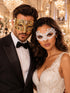 White Lace Mask for Women & Gold Diamond Stone Mask for Men
