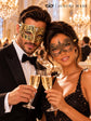 All Gold Masquerade Masks for Couples – product photo 3