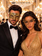 Gold Phantom Lace Mask & Diamond Clear Stone Venetian Mask – product photo 2