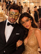 Gold Phantom Lace Mask & Diamond Clear Stone Venetian Mask – product photo 5